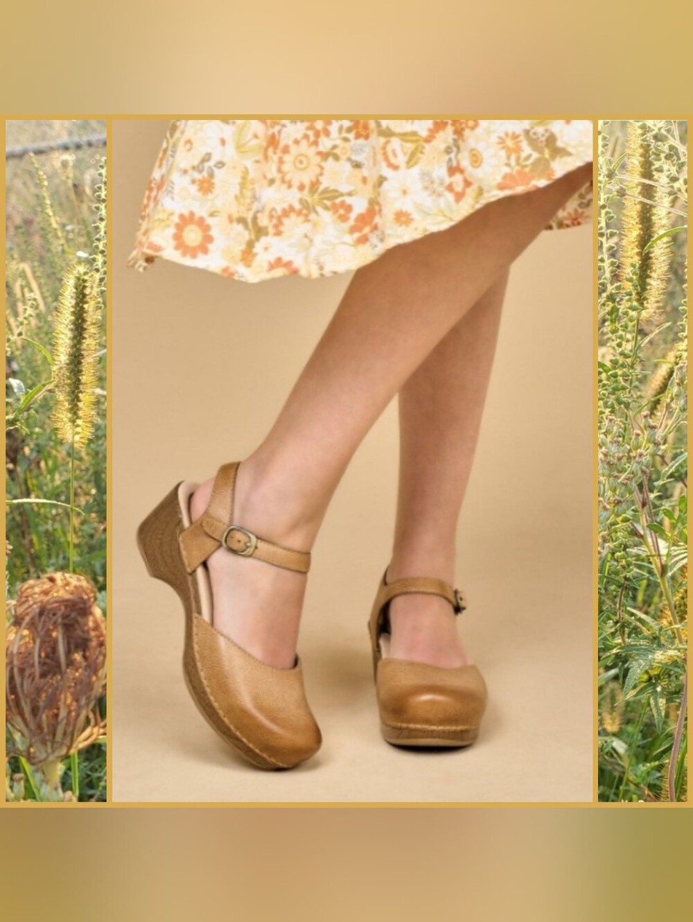 Dansko Honey Sam Clog Sandal Slingback MaryJane Burnished Cottage Boho Prairie🌻